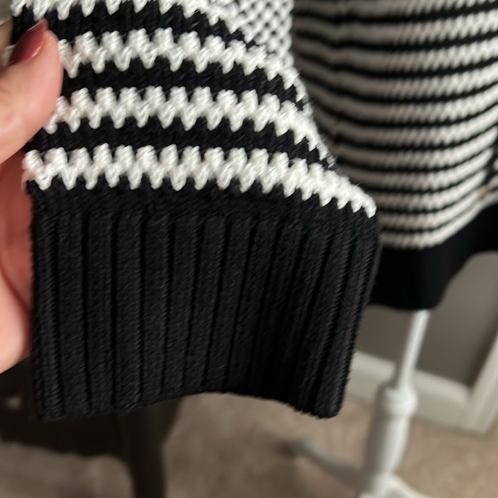 White House Black Market black and white striped knit sweater - Picture 2 of 5